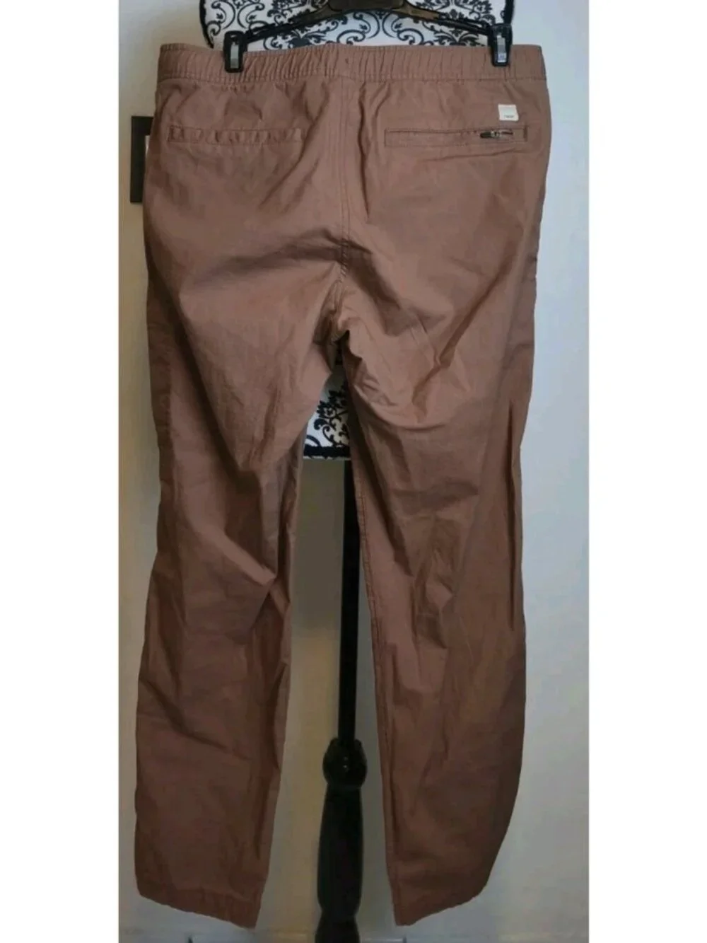 Vuori Ripstop Climber Pants Men's W34 Rust Terracotta Drawstring Zip Pocket